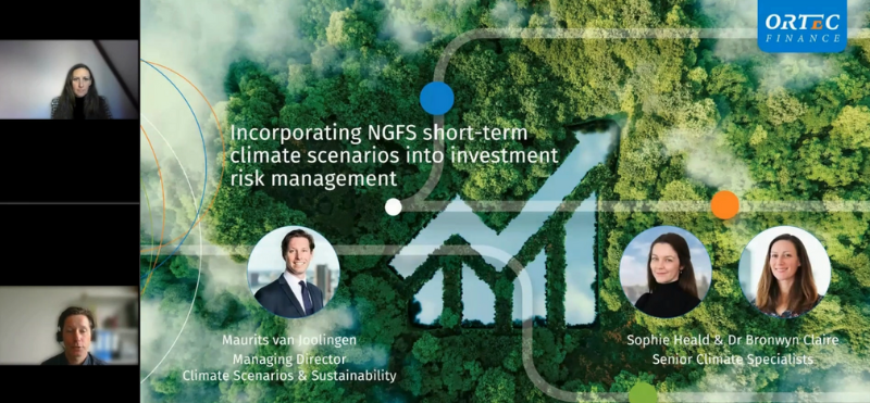 Webinar Incorporating NGFS short-term climate scenarios into investment risk maangement screenshot